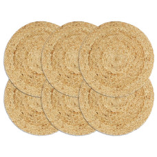 Pogrinjki 6 kosov naravni 38 cm okrogli iz jute